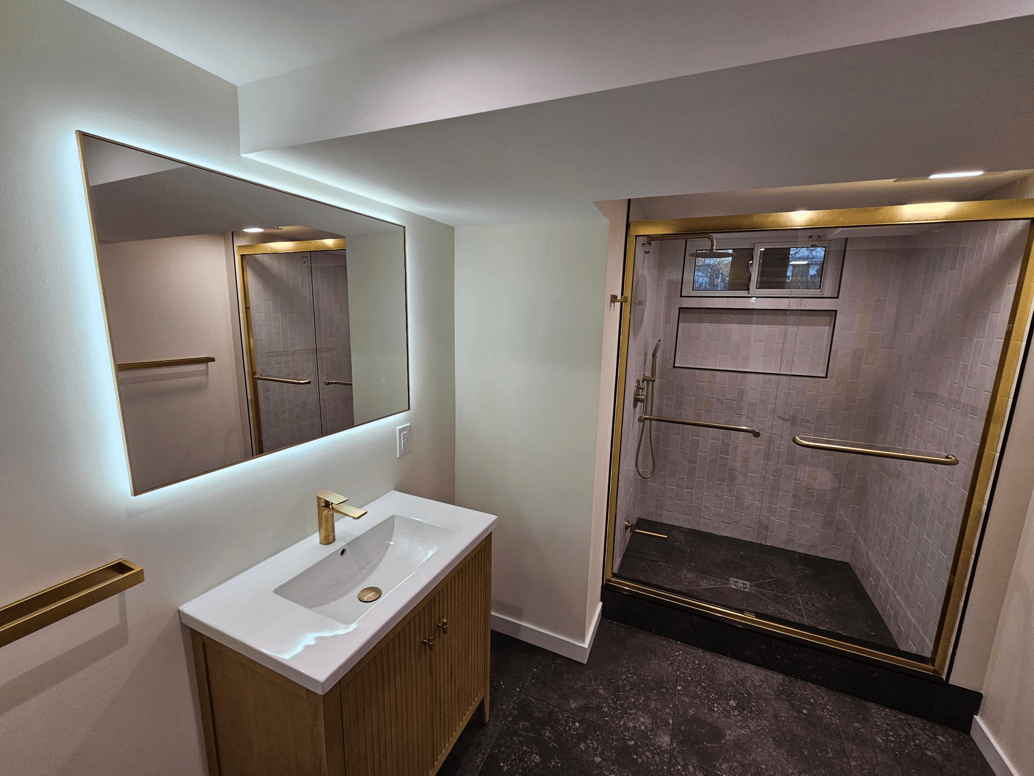 Bathroom renovation transformation - After